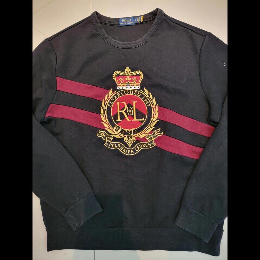 Polo Ralph Lauren Crest Double Knit Pullover Sweatshirt